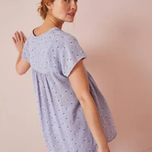 Blouse Imprimée Et Smockée De Grossesse Bleu – Vertbaudet 11