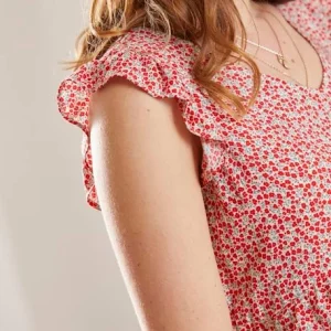 Blouse Volantée Grossesse Et Allaitement Imprimé Rouge – Vertbaudet 16