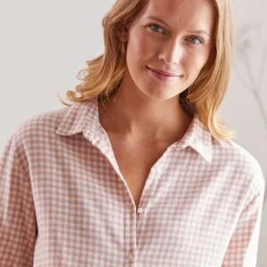 Chemise De Nuit Liquette Homewear Grossesse Et Allaitement Rose Clair Carreaux – Vertbaudet 18