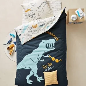 Drap-housse Enfant DINO RAMA Blanc Imprimé – Vertbaudet 9