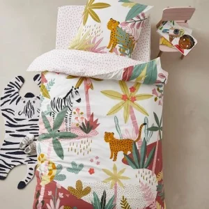 Drap-housse Enfant PINK JUNGLE écru / Rose – Vertbaudet 6