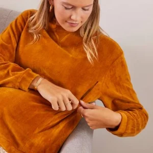 Ensemble 2 Pièces Homewear Grossesse Et Allaitement Marron – Vertbaudet 12