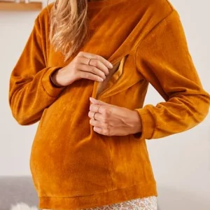 Ensemble 2 Pièces Homewear Grossesse Et Allaitement Marron – Vertbaudet 14