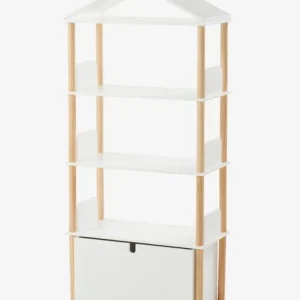 Etagère Bibliothèque “maison” LIGNE WOODY Blanc/bois – Vertbaudet 7