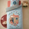 Parure Housse De Couette + Taie D’oreiller Enfant GIPSY ROULOTTE Bleu – Vertbaudet 20