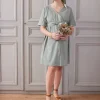 Robe Courte Cache-coeur Grossesse Et Allaitement Vert Sauge – Vertbaudet 22