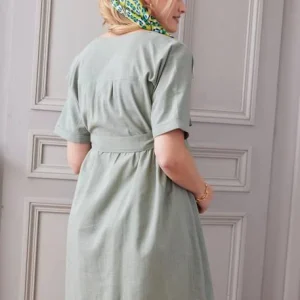 Robe Courte Cache-coeur Grossesse Et Allaitement Vert Sauge – Vertbaudet 16