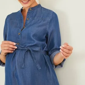 Robe De Grossesse Et Allaitement En Denim Léger Stone – Vertbaudet 12