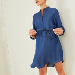 Robe De Grossesse Et Allaitement En Denim Léger Stone – Vertbaudet 14