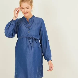 Robe De Grossesse Et Allaitement En Denim Léger Stone – Vertbaudet 18