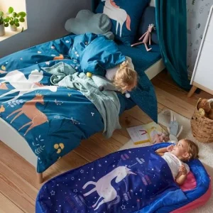 Sac De Couchage Mon Premier Readybed® Avec Matelas Intégré Et Tête De Lit LICORNE Bleu – Vertbaudet 18