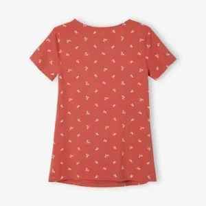 T-shirt Grossesse Et Allaitement Pans Croisés Pour Allaiter Rouge Imprimé – Vertbaudet 10